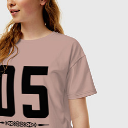 Футболка оверсайз женская 05 Dagestan, цвет: пыльно-розовый — фото 2