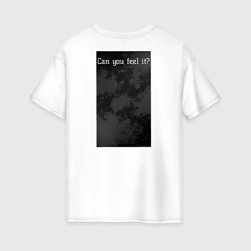 Женская футболка оверсайз Чёрно-белые фото / Белый – фото 2