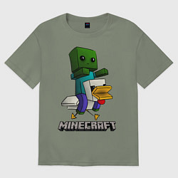 Футболка оверсайз женская MINECRAFT, цвет: авокадо