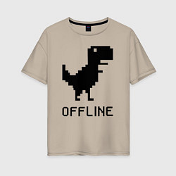 Женская футболка оверсайз Offline