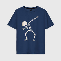 Футболка оверсайз женская DAB Skeleton, цвет: тёмно-синий