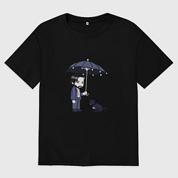 Женская футболка оверсайз Be kind to animals or I'll kil