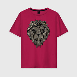 Женская футболка оверсайз Metallized Lion
