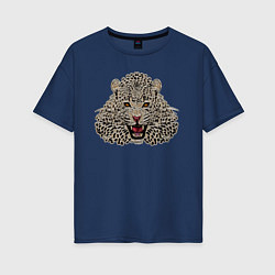 Женская футболка оверсайз Metallized Leopard