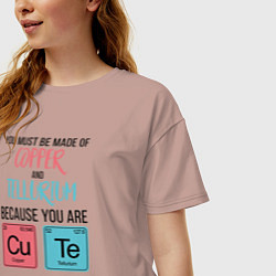 Футболка оверсайз женская Copper and Tellurium, цвет: пыльно-розовый — фото 2