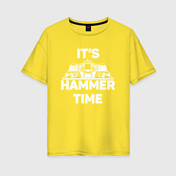 Женская футболка оверсайз It's hammer time