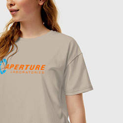Футболка оверсайз женская Aperture Laboratorie, цвет: миндальный — фото 2