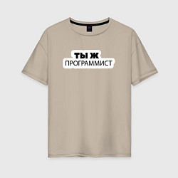 Женская футболка оверсайз Ты ж программист