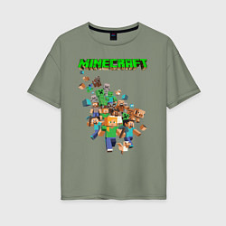 Женская футболка оверсайз Minecraft
