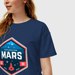 Футболка оверсайз женская MARS NASA, цвет: тёмно-синий — фото 2
