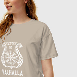 Футболка оверсайз женская Valhalla, цвет: миндальный — фото 2