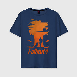 Футболка оверсайз женская Fallout 4, цвет: тёмно-синий