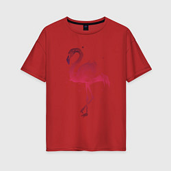 Футболка оверсайз женская Flamingo, цвет: красный