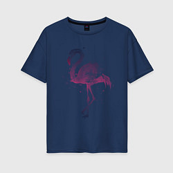 Футболка оверсайз женская Flamingo, цвет: тёмно-синий
