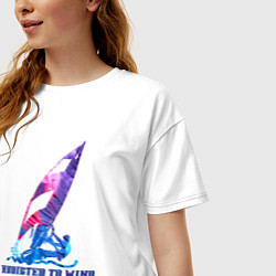 Футболка оверсайз женская Виндсерфинг, цвет: белый — фото 2