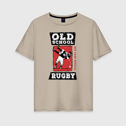 Женская футболка оверсайз Old School Rugby