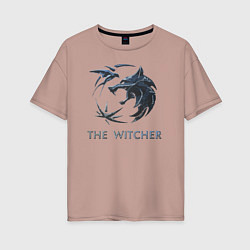 Женская футболка оверсайз Ведьмак Белый волк Геральт