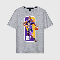 Футболка оверсайз женская NBA Kobe Bryant, цвет: меланж