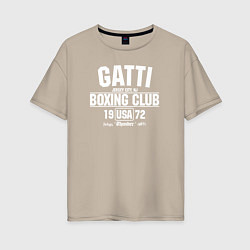 Футболка оверсайз женская Gatti Boxing Club, цвет: миндальный
