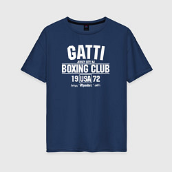 Футболка оверсайз женская Gatti Boxing Club, цвет: тёмно-синий