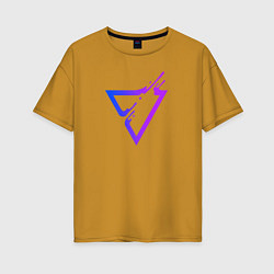 Женская футболка оверсайз Liquid Triangle