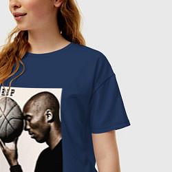 Футболка оверсайз женская Kobe - RIP Legend, цвет: тёмно-синий — фото 2