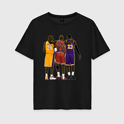 Женская футболка оверсайз Kobe, Michael, LeBron