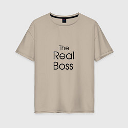 Женская футболка оверсайз Настоящий босс