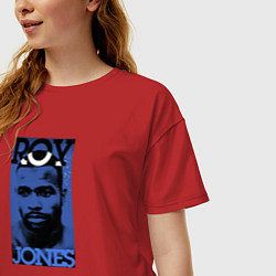 Футболка оверсайз женская Roy Jones, цвет: красный — фото 2