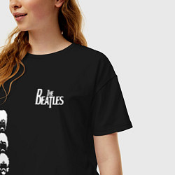 Футболка оверсайз женская Beatles, цвет: черный — фото 2
