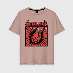 Женская футболка оверсайз Metallica