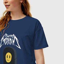 Футболка оверсайз женская ПОШЛАЯ МОЛЛИ, цвет: тёмно-синий — фото 2