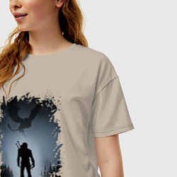 Футболка оверсайз женская ВЕДЬМАК, цвет: миндальный — фото 2