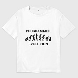 Женская футболка оверсайз Эволюция программиста