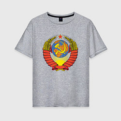 Женская футболка оверсайз Герб СССР