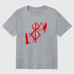 Футболка оверсайз женская BERSERK, цвет: меланж