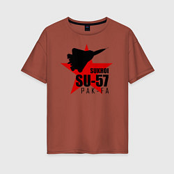 Женская футболка оверсайз Sukhoi SU - 57
