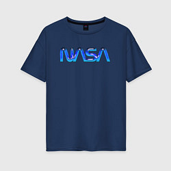 Футболка оверсайз женская NASA, цвет: тёмно-синий