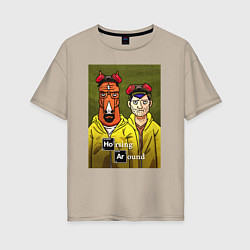 Женская футболка оверсайз BoJack Horseman