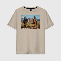 Женская футболка оверсайз Westworld Landscape