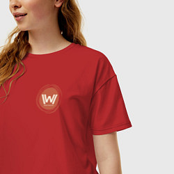 Футболка оверсайз женская Westworld Logo, цвет: красный — фото 2