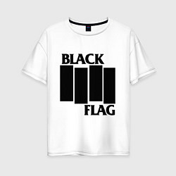 Женская футболка оверсайз BLACK FLAG