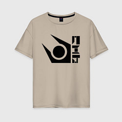 Женская футболка оверсайз Half life combine logo