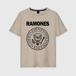 Женская футболка оверсайз RAMONES