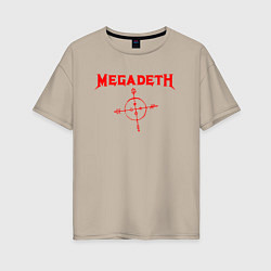 Женская футболка оверсайз Megadeth