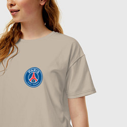 Футболка оверсайз женская PSG, цвет: миндальный — фото 2