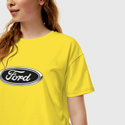 Футболка оверсайз женская Ford, цвет: желтый — фото 2