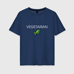 Женская футболка оверсайз VEGETARIAN