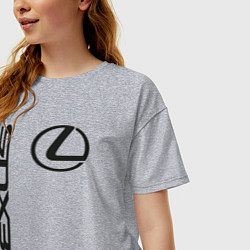 Футболка оверсайз женская LEXUS, цвет: меланж — фото 2