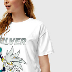 Футболка оверсайз женская SONIC Silver, цвет: белый — фото 2